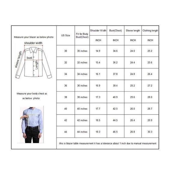 Men’s or Boy’s Prom Party Suit Jacket Blazer Two Button Single Breasted Size 30 - Picture 10 of 10